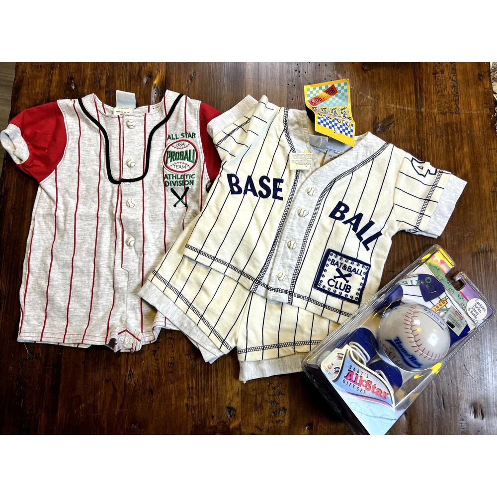 Baby's Baseball Fan through the ages bundle - NWT - 3-12mo